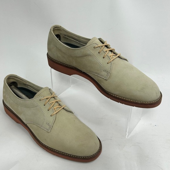 VTG ET Wright Lites Mens Tan Nubuck Leather Derby Shoes‎ Vibram Sole JR88710 9 N main image 9